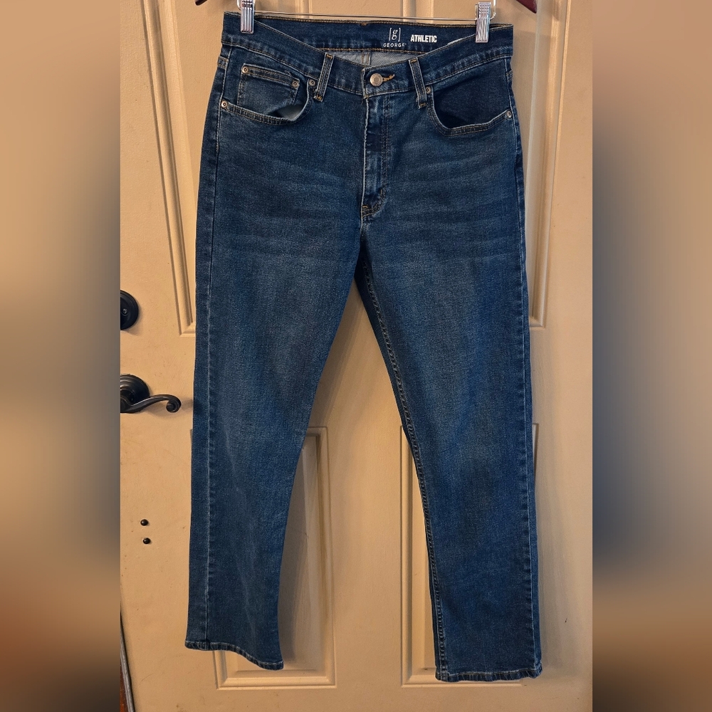 George Men's Athletic Fit Indigo Jeans